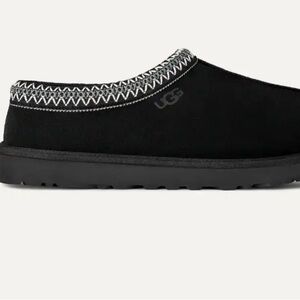 UGG Black Slip-On Shoes with Patterned Trim